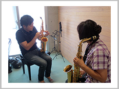 サックスレッスン受講風景