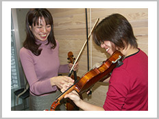ヴァイオリンレッスン受講風景